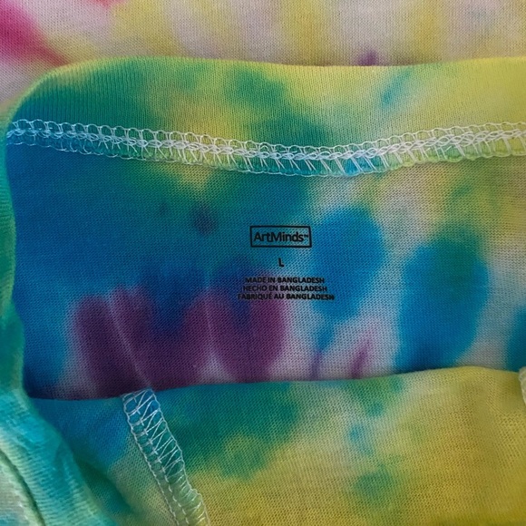 Color Splash Pet Tee Large Tie Dye Dog Shirt ArtMinds Bright Fun Stylish Vibes - Picture 9 of 11